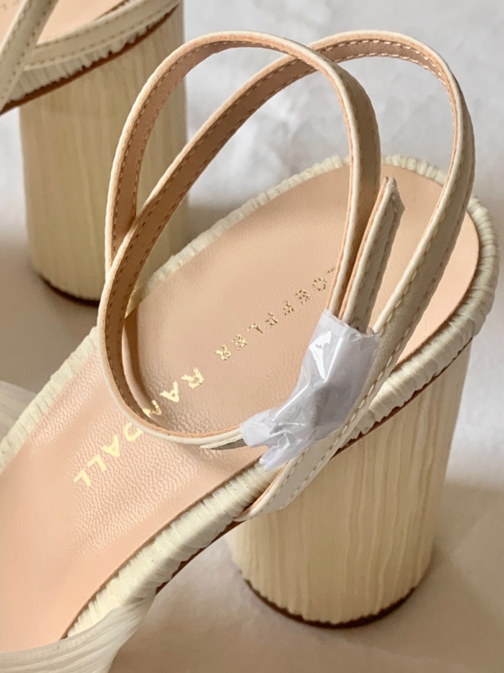Loeffler Randall Camellia Pleated Bow Heel Pearl US9 NEW - Picture 5 of 16